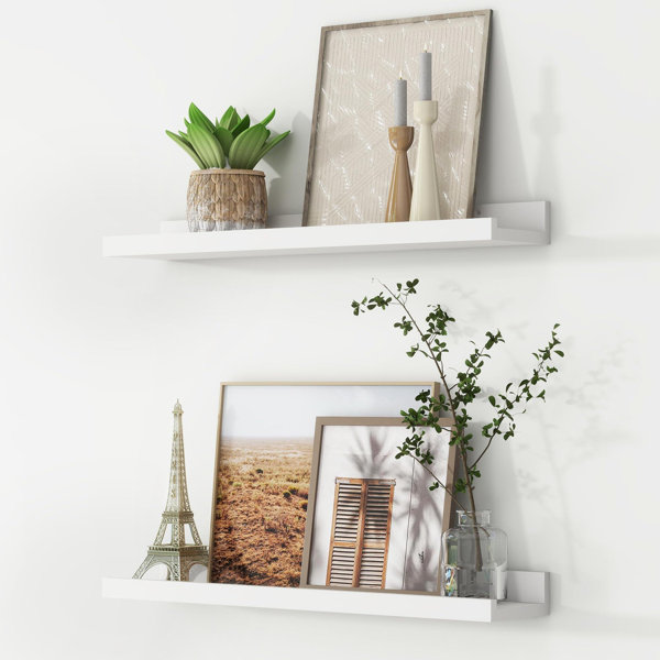 30”x26” lintiz Wood and store Metal floating shelf -Kate & laurel